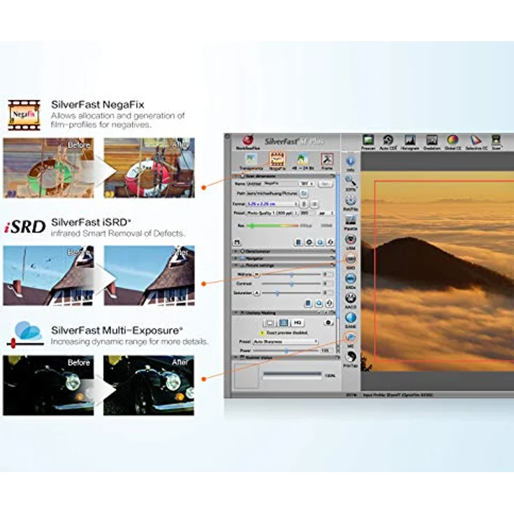 Plustek OpticFilm 8200i SE 35mm Dia/Negativ Filmscanner (7200 dpi, USB) inkl. SilverFast SE – Bild 5