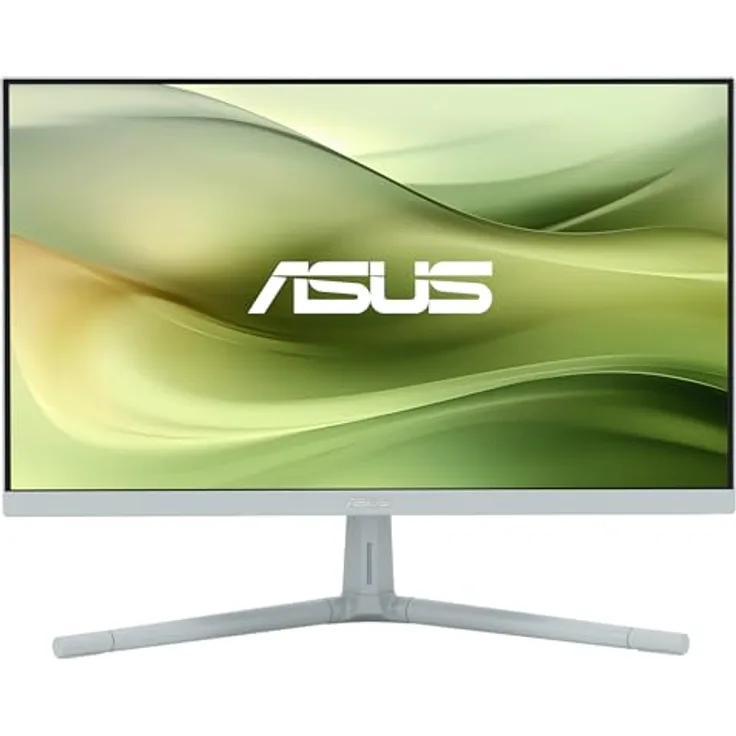 ASUS Eye Care VU279CFE-G, 27 Zoll Full HD Monitor, 100 Hz, 1ms MPRT, AdaptiveSync, GreenProduct, Epeat Gold, IPS Panel, Vesa 75x75, HDMI, USB-C mit 15W PD, ergonomisch, Green Grey