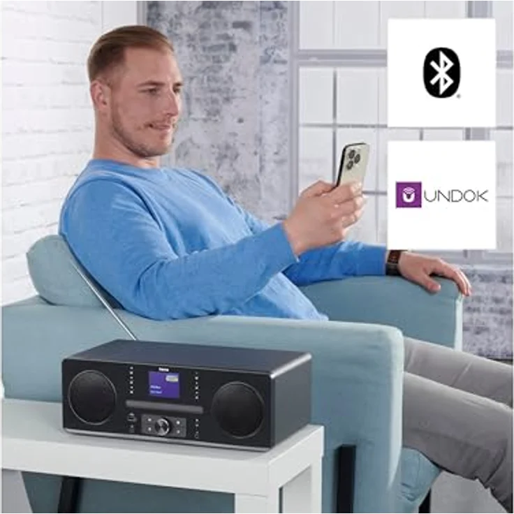 Hama DIR1570CBT (DAB, DAB+, FM, Bluetooth), Radio, Schwarz – Bild 4