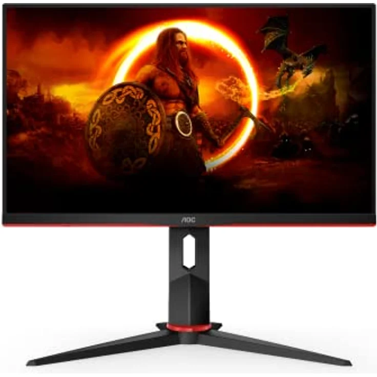 AOC Gaming Q24G2A - 24 Zoll QHD Monitor, 165 Hz, 1 ms MPRT, FreeSync Premium, G-Sync comp, (2560x1440, HDMI, DisplayPort) schwarz/rot – Bild 2