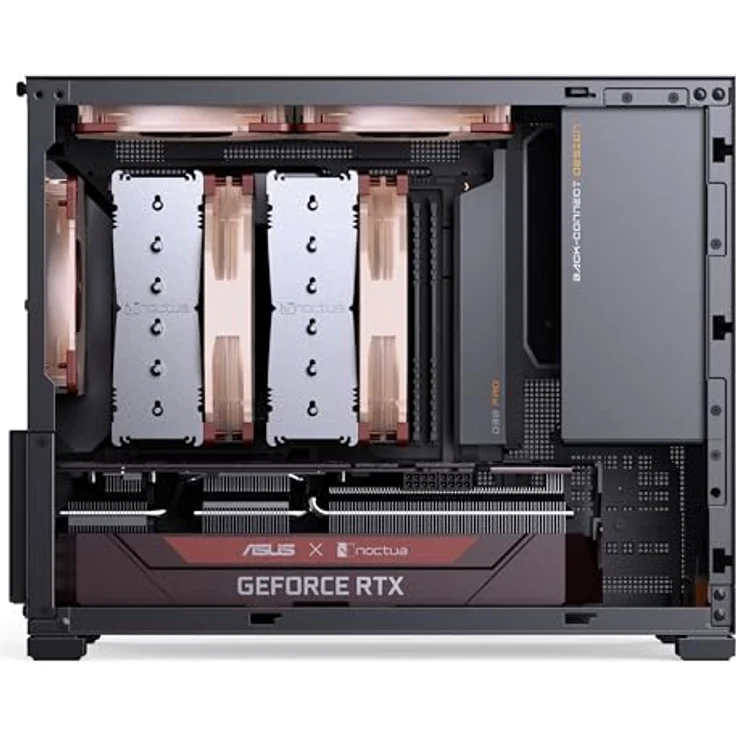 Jonsbo D32 PRO Black, Mini-PC-Gehäuse mATX mit Tempered Glass, unterstützt bis zu 6 Lüfter und 4 Datenträger - schwarz – Bild 4