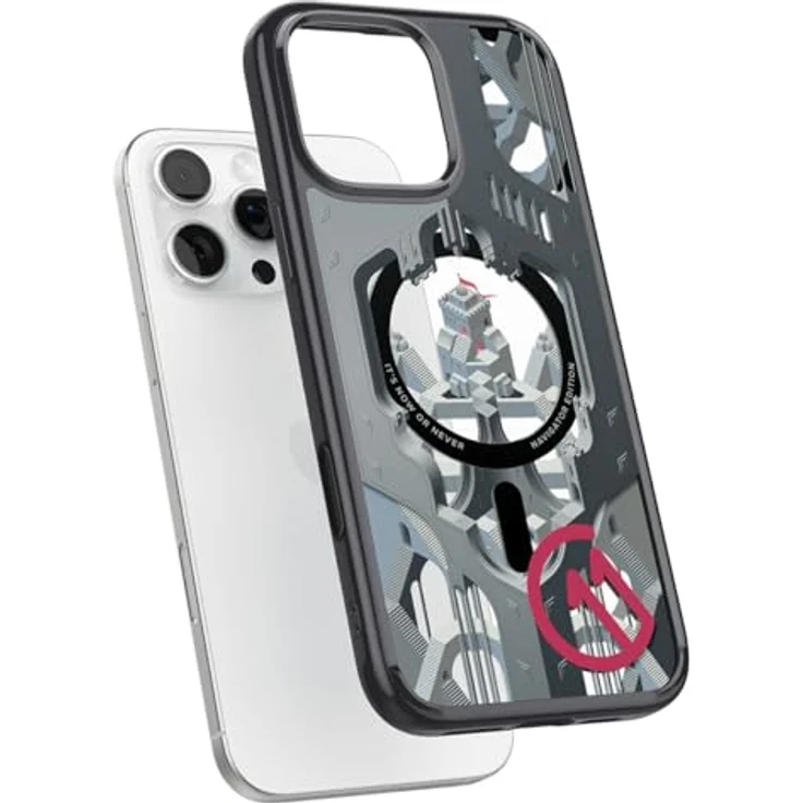 Spigen iPhone 16 Pro Max Hülle Ultra Hybrid T MagFit [c11 Series Chronos Edition] mit Camera Control Button und 3D-Raumeffekt, kompatibel mit MagSafe - Navigator – Bild 2