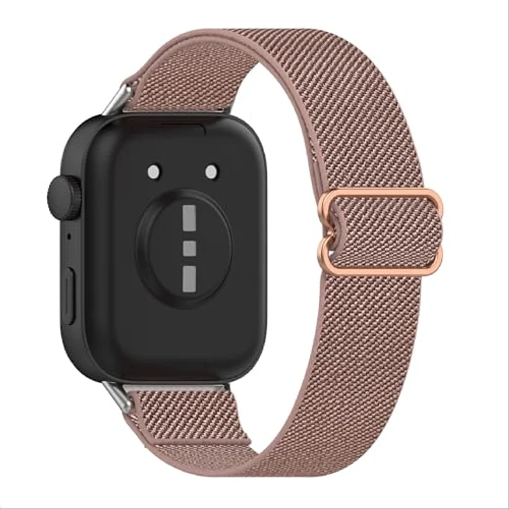GIOPUEY Geflochtenes Nylon Armband für Huawei Watch Fit 3/4/4 Pro, Elastisches unisex Ersatzarmband - pink – Bild 2