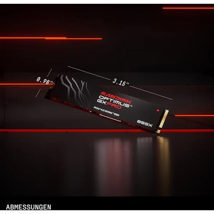 SANDISK Optimus™ GX PRO 850X NVMe™ SSD, 1 TB, PCIe 4.0, interne Festplatte für Gaming und kreative Anwendungen – Bild 6