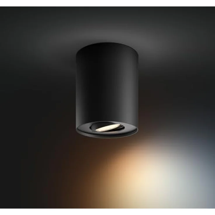Philips Hue LED-Aufbauspot Pillar, White Ambiance in Schwarz, smarte Deckenbeleuchtung mit Bluetooth und Dimmschalter – Bild 4