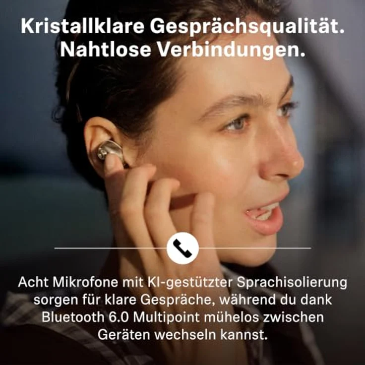 SENNHEISER Momentum True Wireless 5, In-ear Kopfhörer mit Geräuschunterdrückung, 40 Stunden Akkulaufzeit, Bluetooth Denim – Bild 5