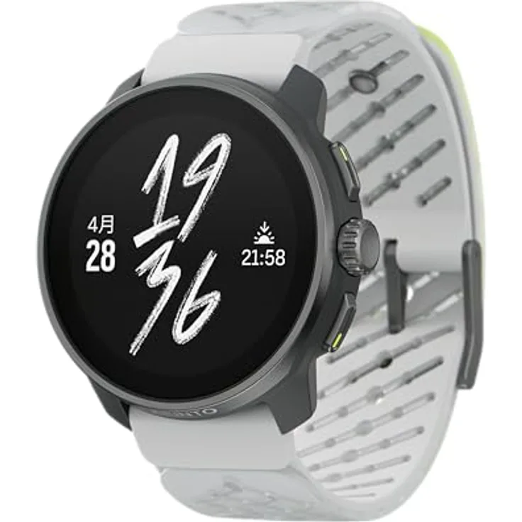 SUUNTO Race S Laufuhr mit AMOLED Touchscreen, Zweifrequenz GPS Sportuhr, Krone & Tastenbedienung, HRV & Schlafverfolgung, KI-basierter Trainingsplan, Kostenlose Offline-Karten, 50m Wasserdicht - Elegante Smartwatch in kompaktem Design, 1,32 Zoll AMOLED Display, bis zu 30 Stunden GPS, Menstruationszyklus-Tracking