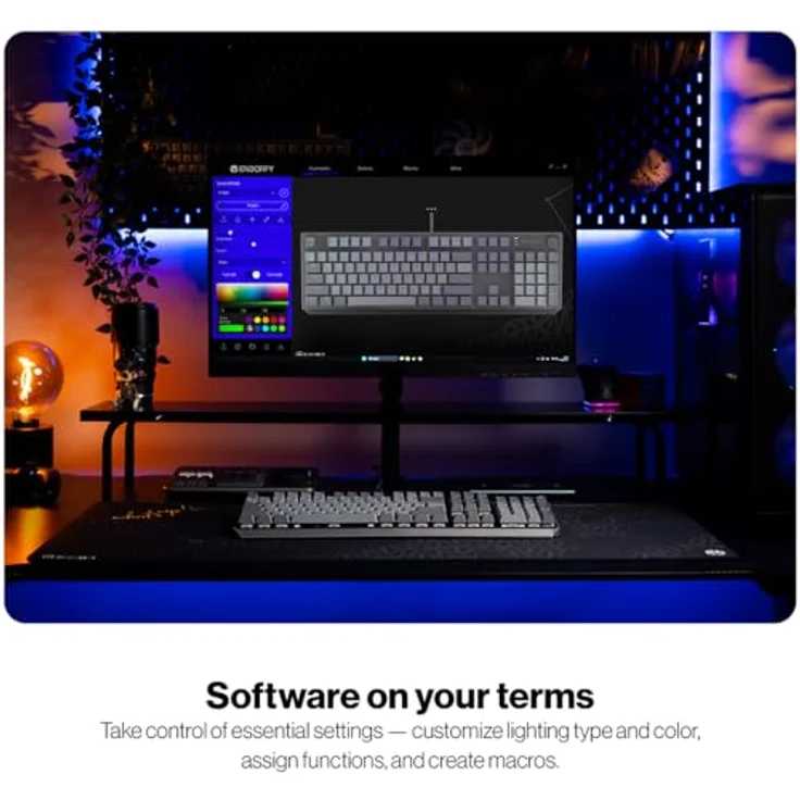 ENDORFY Thock V2 CZ, Gaming-Tastatur mit Gateron Red Switches, hot-swap, Aluminiumoberteil, programmierbare Makros, Lautstärkeregler und Mute-Funktion – Bild 5