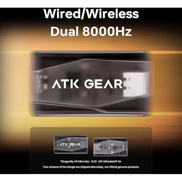 ATK A9 Mini+ Gaming-Maus, kabellos mit PAW3955 Sensor, 8K Hz Polling Rate, weiß – Bild 8