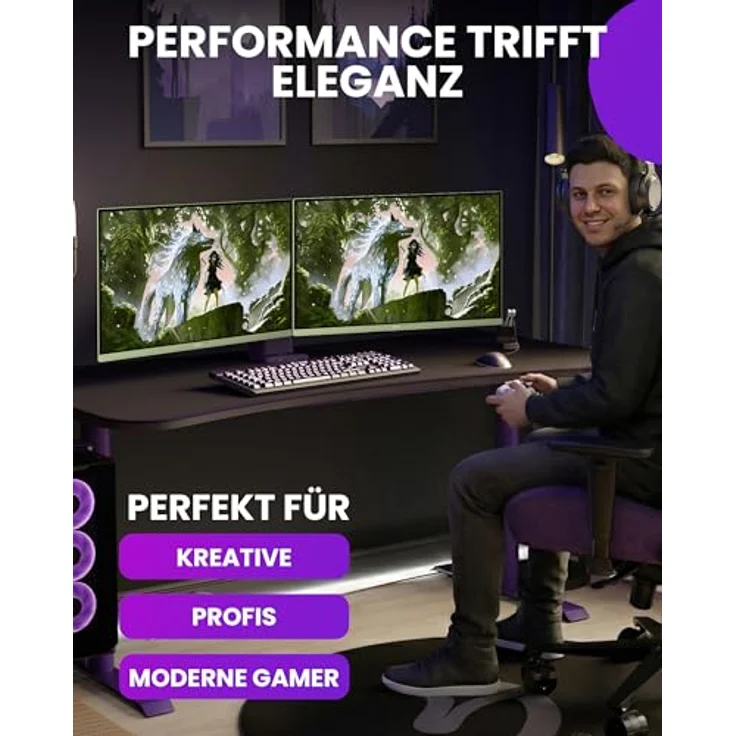 Arozzi Nova 27”, Gaming Monitor mit 180Hz, QHD 1440p, Adaptive Sync, HDR10, flimmerfreiem Display, 100% sRGB, PC & Konsole, Waldgrün – Bild 5