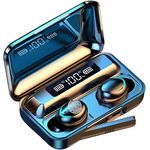 TradeNation Bluetooth Wireless Kopfhörer Earbuds In-Ear Touch Control Bluetooth-Kopfhörer (Bluetooth 5.0, IPX-5 Waterproof, Monaurale und Biaurale Nutzung) - Schwarz