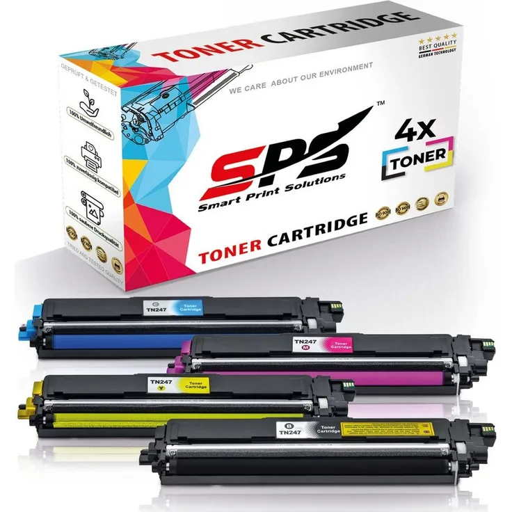 SPS Tonerkartusche 4er Set, Kompatibel für Brother MFC-L3770CDW, Schwarz, Cyan, Magenta, Gelb, 3000 Seiten (s/w), 2300 Seiten (Farbe)