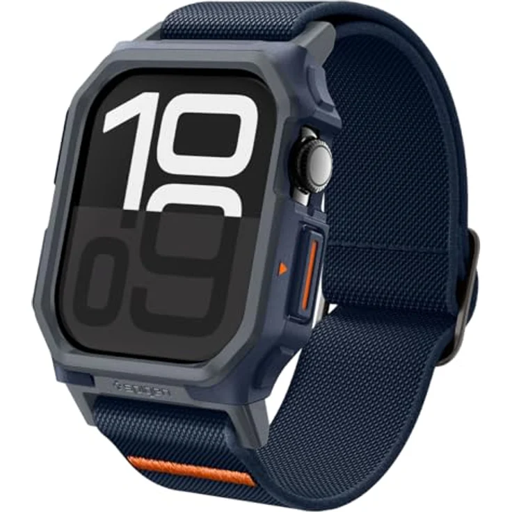 Spigen Lite Fit Pro Hülle mit Armband, TPU-Gehäuse, für Apple Watch 10 46mm (2024), marineblau – Bild 1