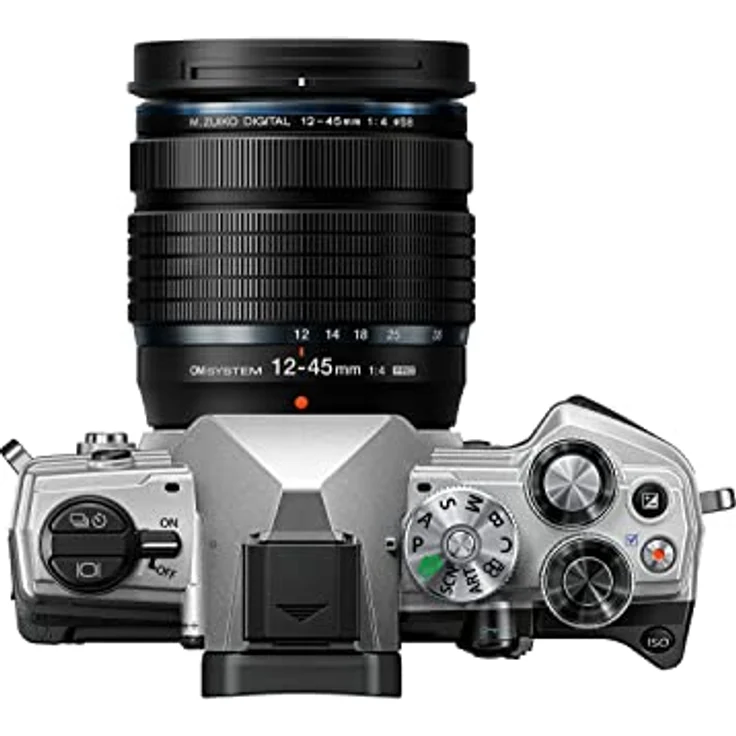 OM SYSTEM OM-5 Micro Four Thirds Systemkamera inkl. M.Zuiko Digital ED 12–45 mm PRO Objektiv, 20 MP Live MOS-Sensor, optimierte 5-Achsen-Bildstabilisierung, IP53, Silber/Schwarz – Bild 4