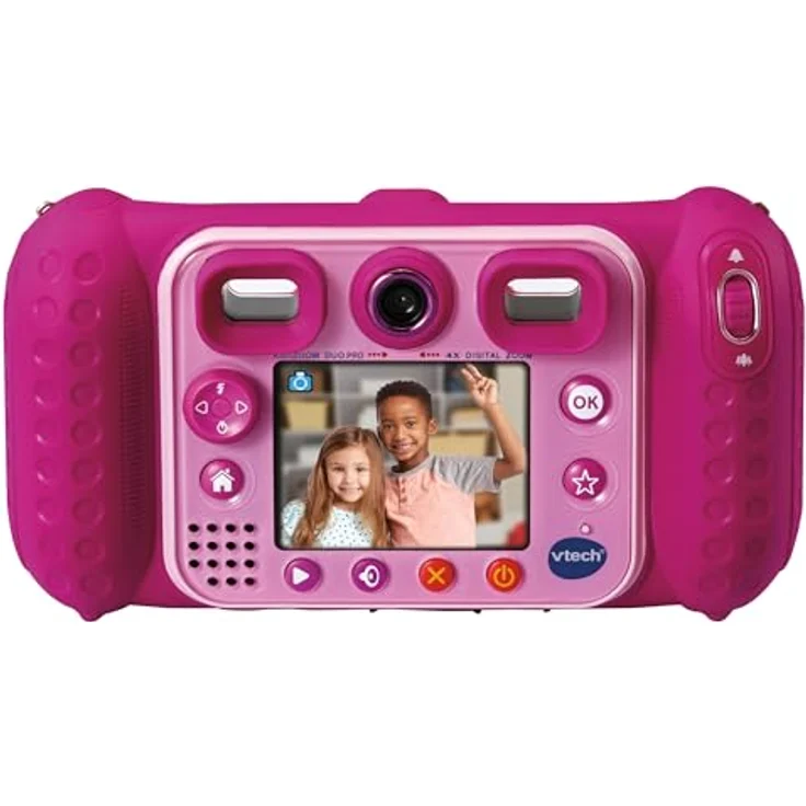 Vtech KidiZoom Duo Pro pink inkl. Tragetasche pink, Digitalkamera für Kinder mit AR-Spielen – Bild 3
