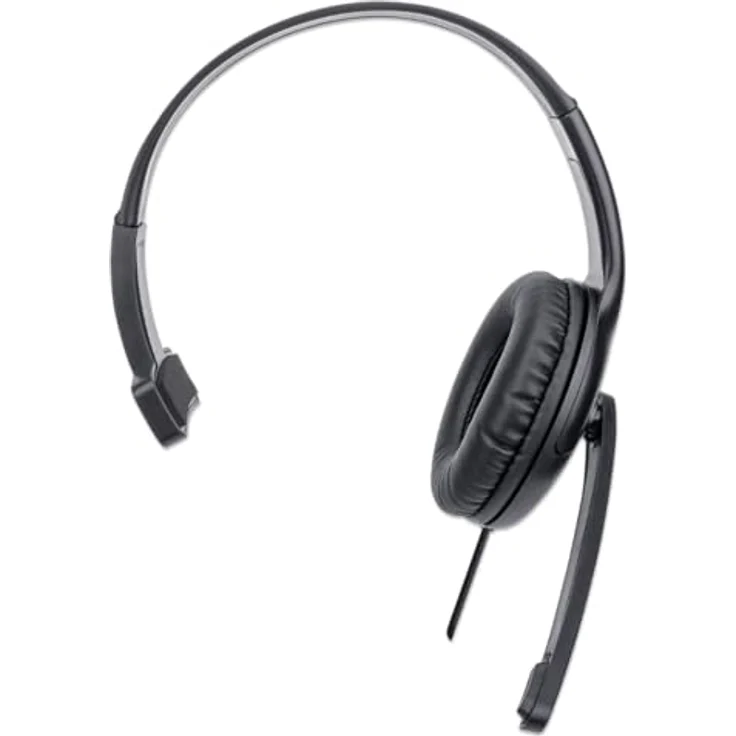 Manhattan Mono USB-Headset (Kabelgebunden), Kopfhörer, Schwarz – Bild 3