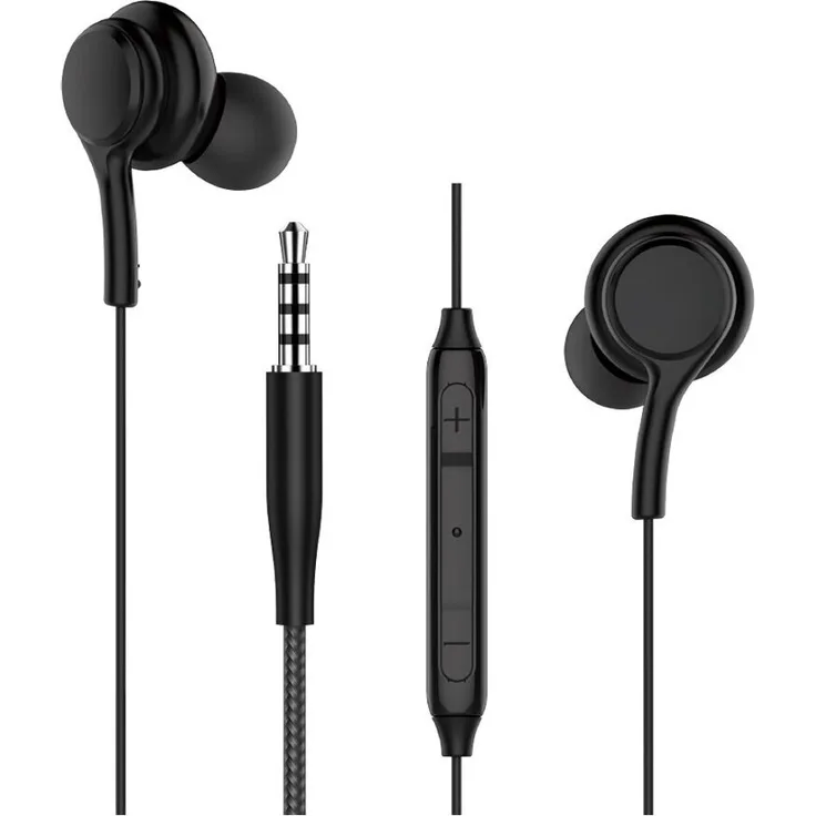 WIWU kabelgebundene Ohrhörer EB310 Klinke 3,5mm schwarz - IN-Ear-Kopfhörer Schwarz
