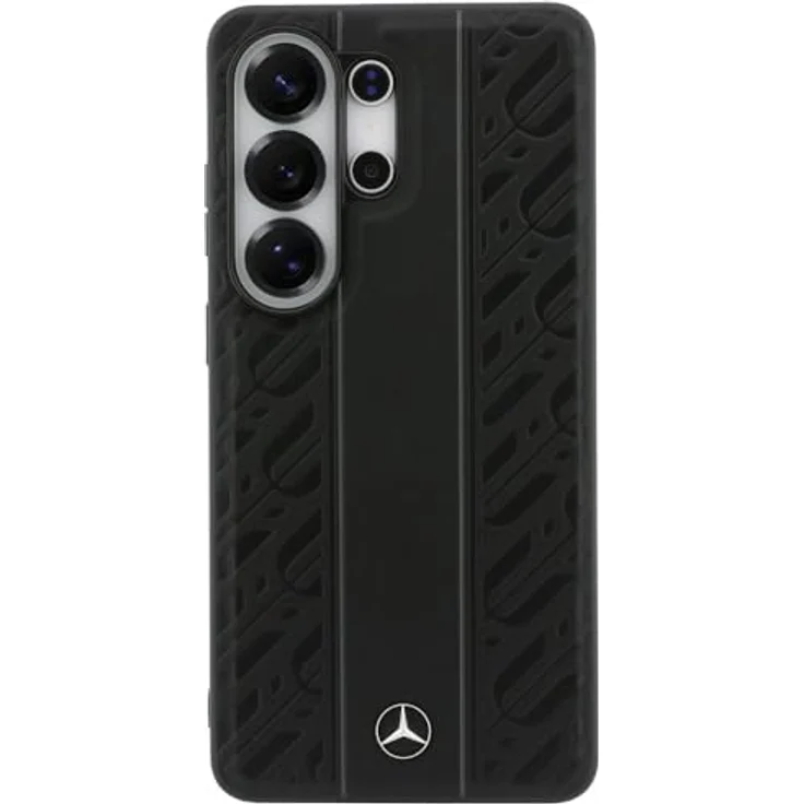CG MOBILE Mercedes Lorbeerblätter Schutzhülle, vertikale Streifen aus Echtleder für Samsung Galaxy S26 Ultra, kompatibel mit MagSafe, Schwarz – Bild 3