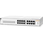HP Aruba Instant On 1430 16-Port Gb Unmanaged PoE Switch | 16-Port Class 4 PoE (124W) - 16x 1G Ports | Fanless | EU Europe Cord (R8R48A#ABB)