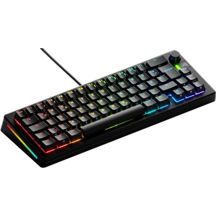 Glorious Gaming GMMK 3: Mechanische Tastatur, Kompakt 65%, modulares Dichtungssystem, Doubleshot-PBT-Tastenkappen, Aluminium-Schalterplatte, Hot-Swap (3/5-Pin), Deutsche QWERTZ - Schwarz – Bild 1