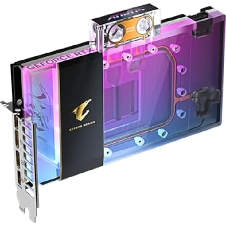 Gigabyte AORUS GeForce RTX 5090 Xtreme WATERFORCE WB 32G Grafikkarte - 32 GB GDDR7, 512 Bit, PCI-E 5.0, 2655 MHz Boost-Takt, 3 x DP 2.1a, 1 x HDMI 2.1b, NVIDIA DLSS 4, schwarze Dual-Slot Architektur – Bild 5