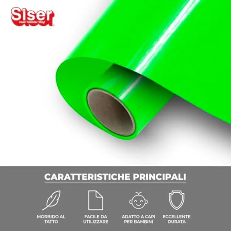 Siser Fluo Transferfolie, PVC-frei, Schnittbreite 30 cm, hohe Waschbeständigkeit, ideal für Multi-Schicht-Anwendungen – Bild 2