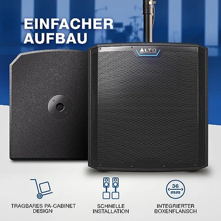 Alto Professional TS15S, Aktiver PA Lautsprecher mit kraftvollem Bass, schwarz – Bild 5