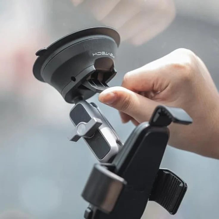 Pgytech P-PG-002, Smartphone Saugnapf Halterung für Windschutzscheibe, Schwarz mit verstellbaren Kugelgelenken – Bild 5