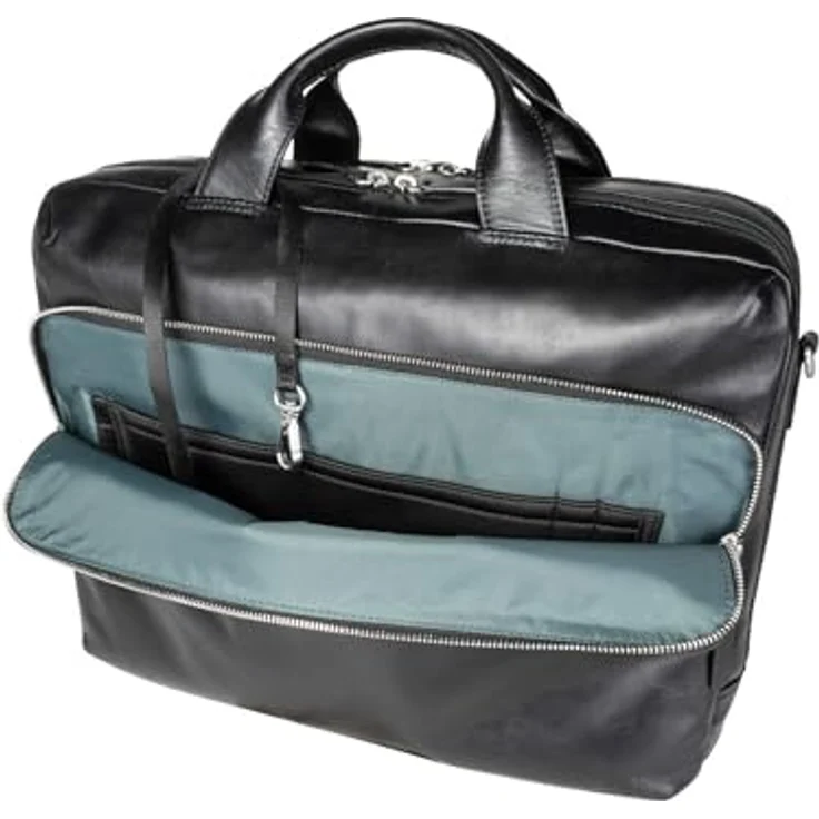 Jost Skagen Business Bag, Laptop-Tasche mit gepolsterten Fächern, Schwarz, 41 x 31 x 11 cm – Bild 3