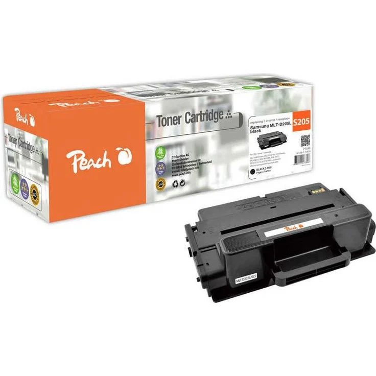 Peach MLT-D205L/ELS Toner, schwarz, XL, kompatibel zu Samsung ML- und SCX-Serien, umweltfreundlich und recyclingtechnologisch aufbereitet