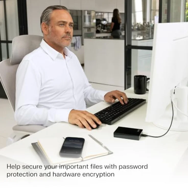 Western Digital My Passport WDBTBU0060BBK-WESN, 6 TB externe Festplatte, 2.5", USB-C, Schwarz, 256-Bit Hardwareverschlüsselung, inkl. WD Backup Software – Bild 5