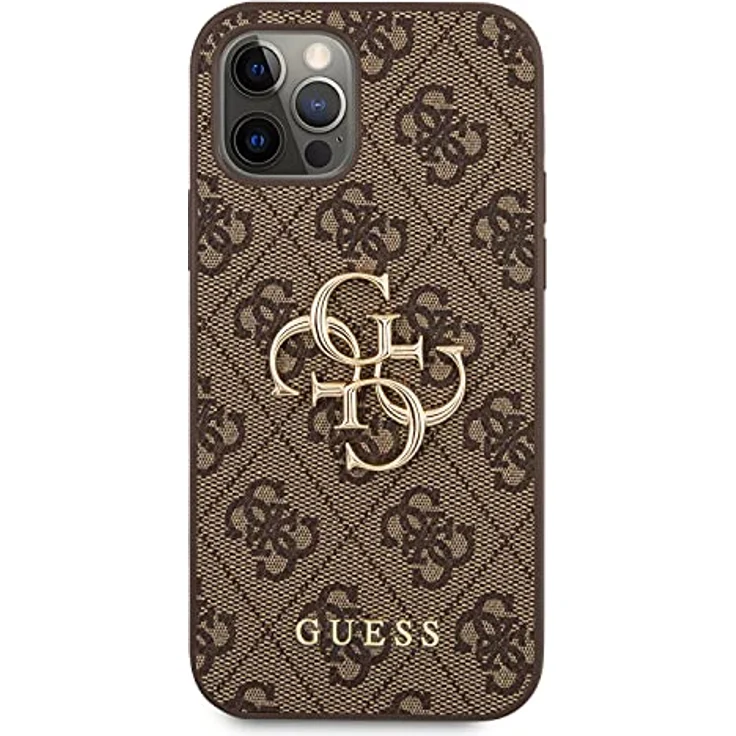 CG MOBILE Guess Hülle für iPhone 12/12 Pro 6,1" braun 4G Big Metal Logo – Bild 3