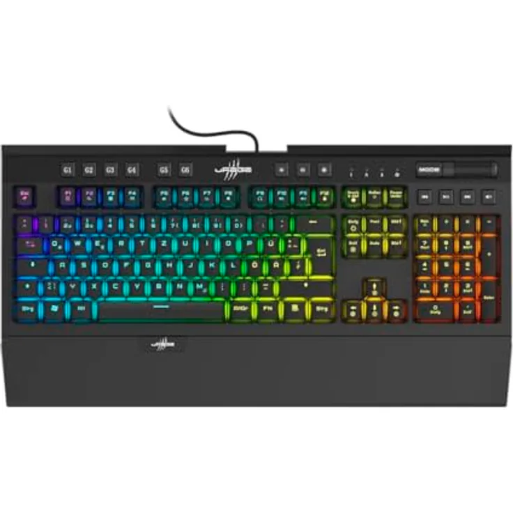 uRage Gaming-Keyboard Exodus 900 Mechanical, mechanische Gaming-Tastatur, Outemu Red Switches, RGB-Beleuchtung mit 16,8 Mio. Farben, QWERTZ-Layout, in Schwarz