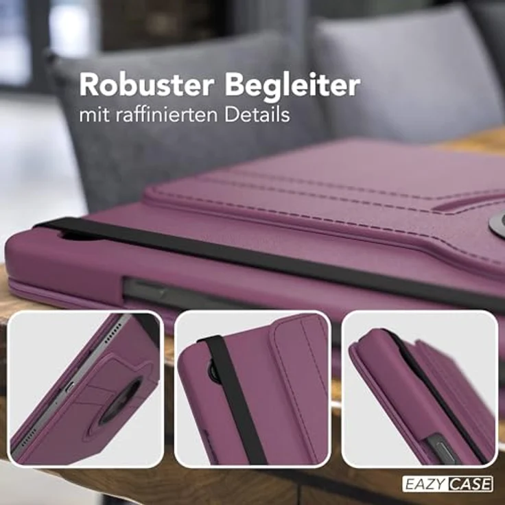 EAZY CASE Tablet Hülle für Samsung Galaxy Tab A11 Plus, 11 Zoll Rotationcase mit 360° drehbarer Standfunktion, Kunstleder, Lila – Bild 4