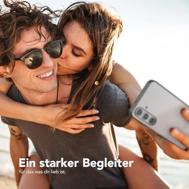 EAZY CASE Clear Hybrid Bumper Hülle für Samsung Galaxy S24, Ultra Aufprallschutz, stoßfest, kratzfest, dünn mit Kameraschutz, anthrazit grau – Bild 2