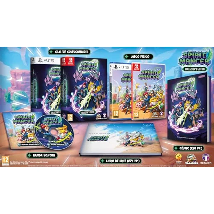 Tesura Games Spirit Mancer Collector's Edition (PEGI Import), PS5 Hack and Slash Spiel mit Collector's Box, Art Book, Comic und Soundtrack – Bild 2