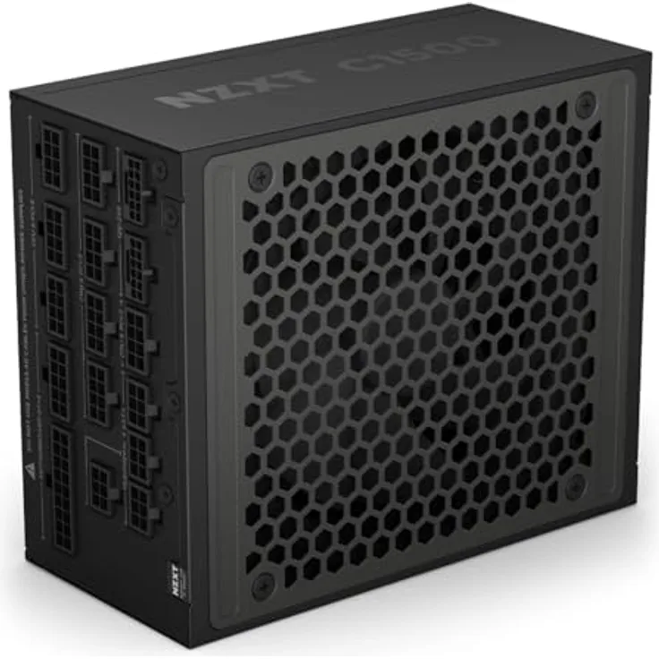 NZXT C1500 Platinum ATX 3.1 | Vollmodulares Low-Noise PC-Gaming-Netzteil | 1500 Watt | 80 Plus Platinum | Dual 12V-2x6 Anschlüsse | Zero Fan Mode | 100% japanische Kondensatoren | Schwarz