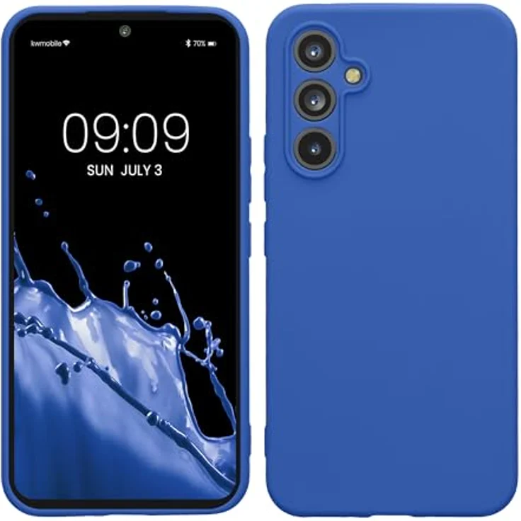 kwmobile Handyhülle für Samsung Galaxy A54 5G - flexibles TPU Silikon Case in Baltik Blau, reißfest und rutschfest mit präzisen Ausschnitten für Kamera und Anschlüsse – Bild 1