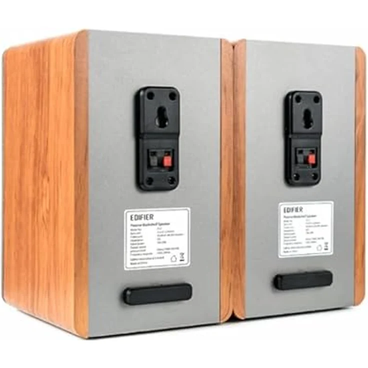 Edifier P12 Passive Bücherregal-Lautsprecher, 2-Wege-Lautsprecher mit integrierter Wandhalterung, Holzfarbe, benötigt Verstärker oder Empfänger, 1 Paar – Bild 4