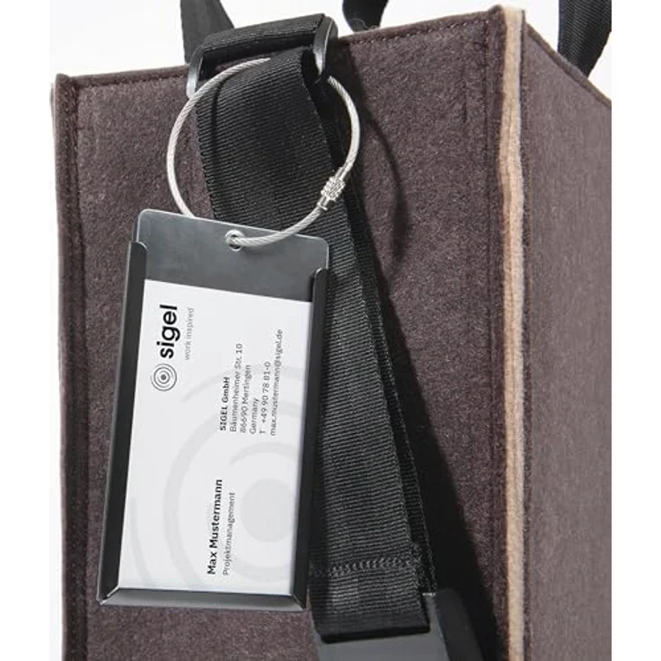 Sigel BA422, Notebooktasche für Laptops bis 15,4 Zoll, braun mit individueller Beschriftungsmöglichkeit, aus 100% recyceltem PET – Bild 7