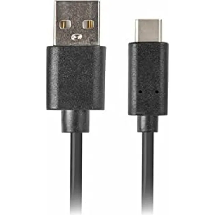 LANBERG 2.0 USB-Kabel Stecker/USB C Stecker Quick Charge 3.0 1M Schwarz