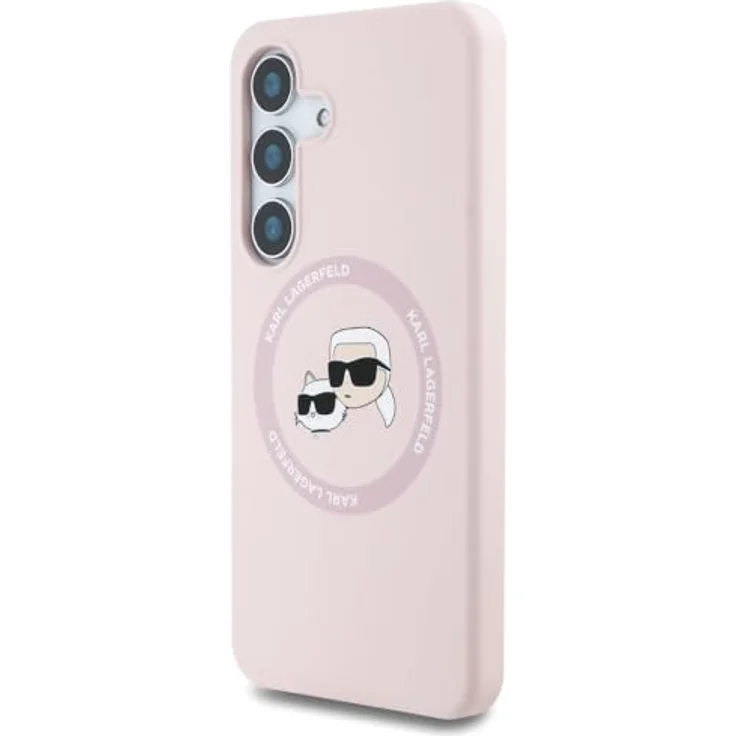 CG MOBILE Silikonhülle mit Doppelköpfen und Kreisen, kompatibel mit MagSafe für Samsung Galaxy S25, Pink – Bild 2