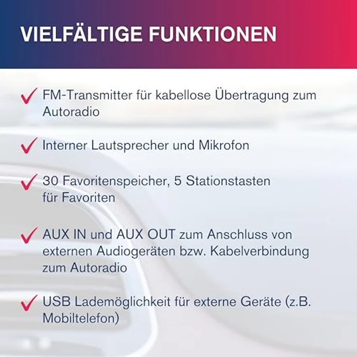 Albrecht DR57 DAB+ Empfänger mit Freisprechfunktion, Bluetooth, Saugnapfhalterung und 30 Favoritenspeichern – Bild 7