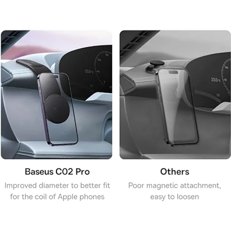 Baseus Wireless Charging Car Mount C02 Pro Series, Wireless Charger mit 15 W Leistung, Schwarz – Bild 6