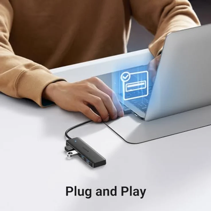 UGREEN 4-Port USB 3.0 Hub USB Verteiler 5Gbps für MacBook, iMac, Surface, Dell, Thinkpad (15cm) – Bild 4