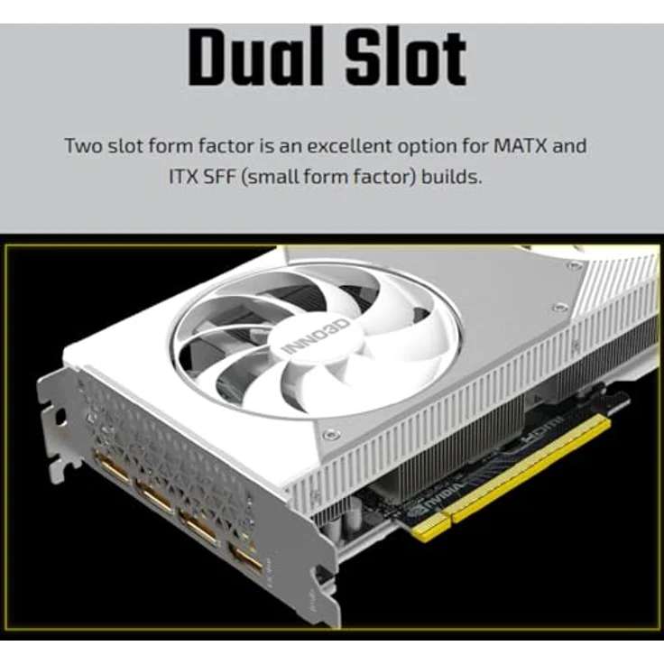 Inno3D GeForce® RTX 5060 TI 8GB Twin X2 OC WHITE, Next-Gen-Grafikkarte mit GDDR7, 8192 x 4320 Pixel Auflösung und effizienter Kühlung – Bild 4