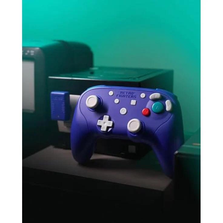 Retro Fighters BattlerGC 2.4G Controller, Ergonomischer kabelloser Gaming Controller für Switch und PC, violett, mit druckempfindlichen analogen Auslösern und mehr als 10 Stunden Akkulaufzeit – Bild 3