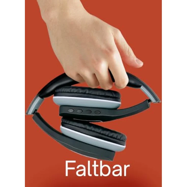 Grundig Bluetooth Over Ear Kopfhörer, kabellos mit Mikrofon, 5 Stunden Spielzeit, inkl. 3,5mm Audiokabel und USB-C Ladekabel – Bild 4
