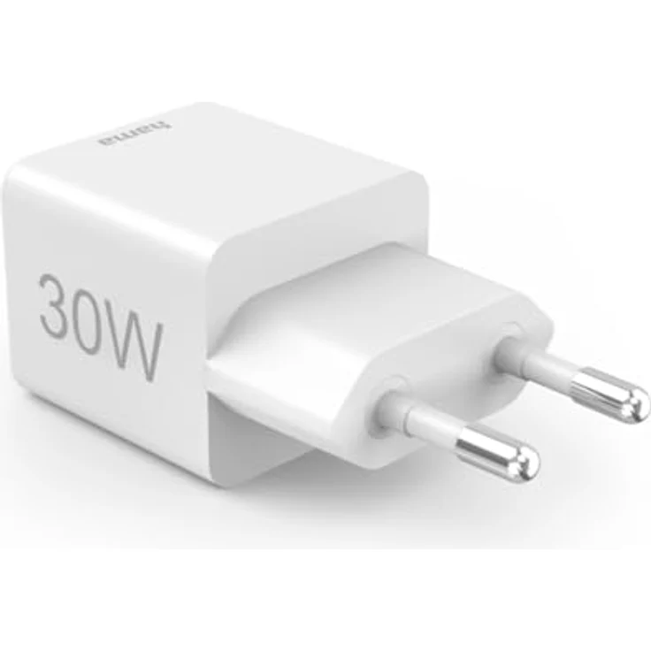 Hama Schnellladegerät, 1x USB-C PD, 1x USB-A QC, Mini-Ladegerät, 30 W, Weiß – Bild 3
