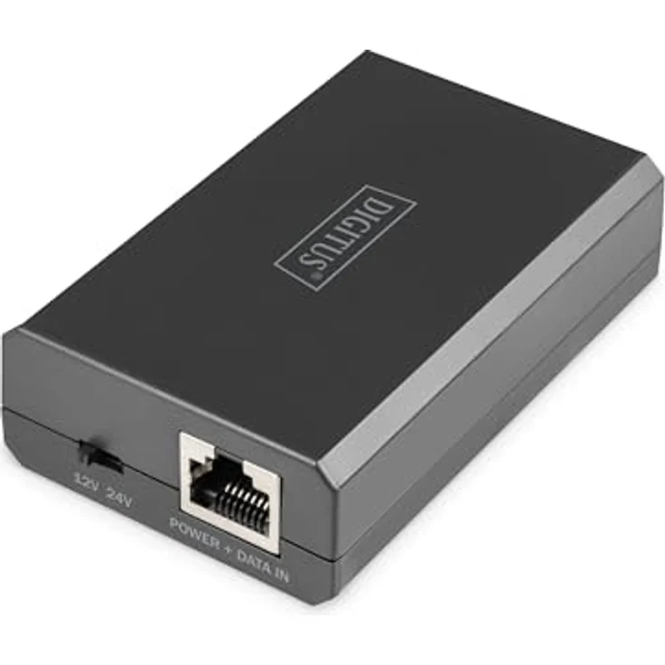 DIGITUS PoE++-Splitter - Gigabit - IEEE802.3at/bt - 51W Ausgangsleistung - 10/100/1000 Mbit/s - wählbare Ausgangsspannung 12V/24V - Schwarz – Bild 5